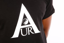 Load image into Gallery viewer, Black Aura Tee - White Logo
