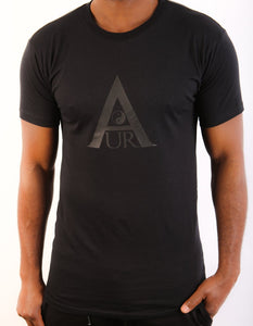 Black Aura Tee  - Black Logo