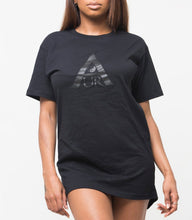 Load image into Gallery viewer, Black Aura Tee  - Black Logo
