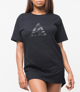 Black Aura Tee  - Black Logo