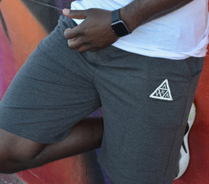Aura Shorts - Dark Grey/Reflective Logo