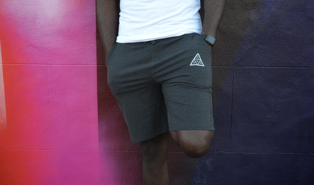 Aura Shorts - Dark Grey/Reflective Logo