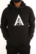 Load image into Gallery viewer, Black White Logo - Aura Hoodie
