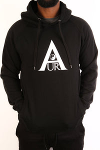 Black White Logo - Aura Hoodie