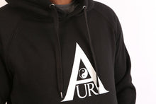 Load image into Gallery viewer, Black White Logo - Aura Hoodie
