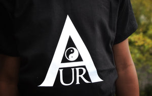 Children's Aura Tee - Black - Reflective logo