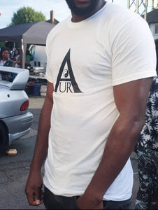 Aura White Tee - Black Logo