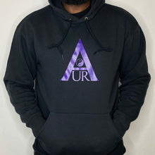 Load image into Gallery viewer, Black Hoodie - Purple Logo
